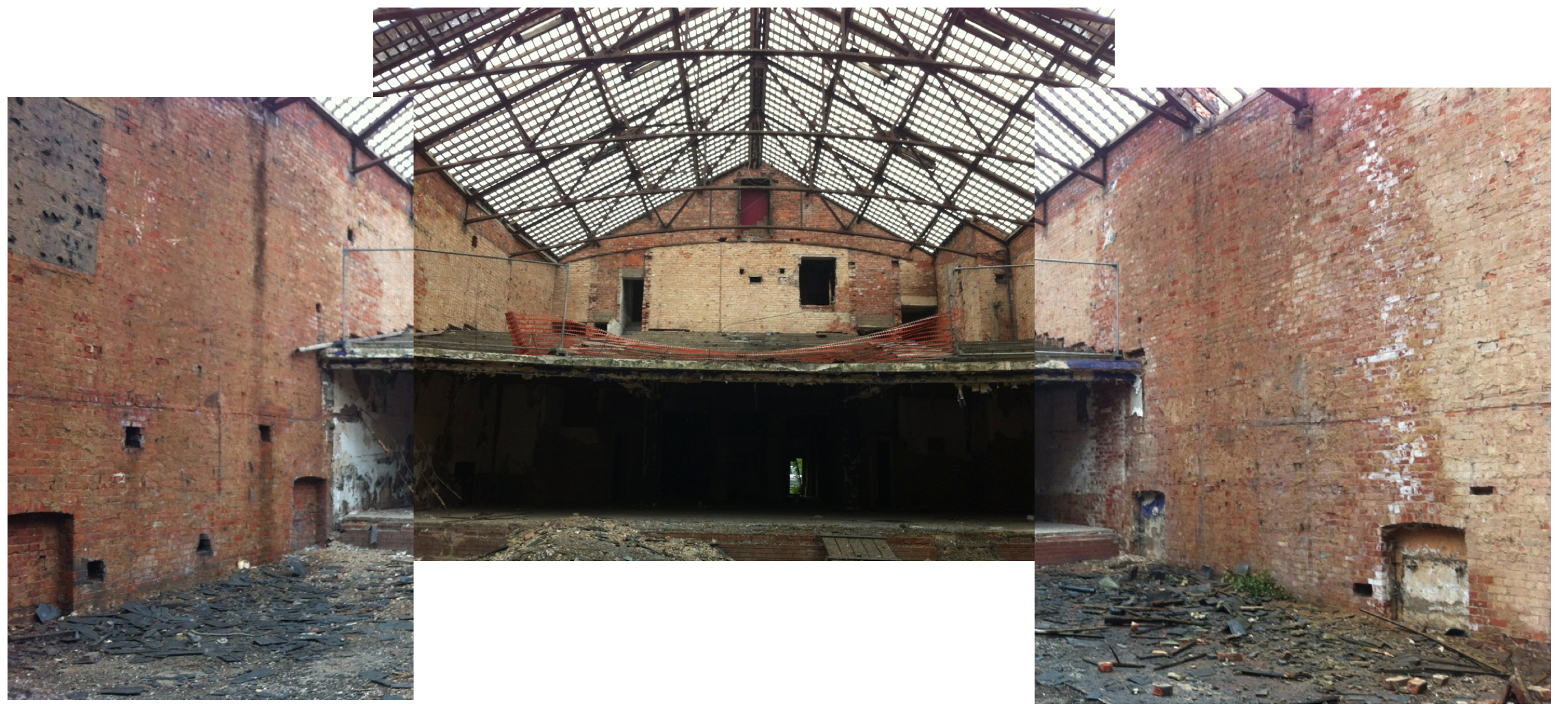 panoramas of stage and gallery